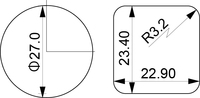 SONY　HDR-AS15/30V用マウント　レンズサイズ
