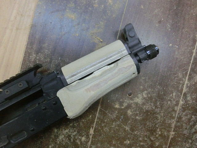 次世代AKS74U用ウッドハンドガードの製作と次世代AK用折り畳み式ウッドストックの製作！