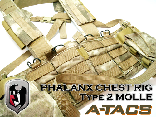 実物【T.A.G.】Phalanx Chest Rig Type2 MOLLE A-TACS