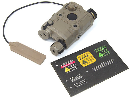 【リアルカラー】AN/PEQ-15タイプレプリカ LEDライトサイトシステム (リアルステッカー付)ダークブラウン