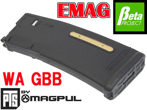 【MAGPUL PTS】(Beta Project)30 Rounds E-MAG BK(WA Gas Brow Back System)
