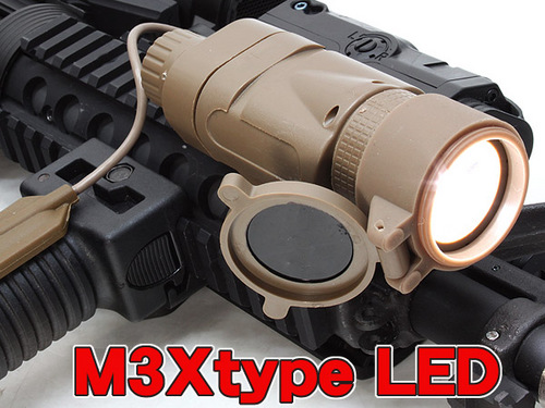 M3Xタイプフラッシュライト ロングガン用 (高光度LED)