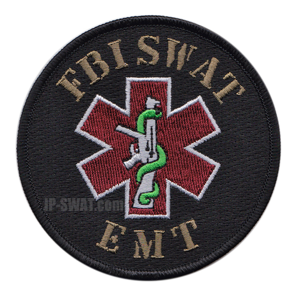 FBI（連邦捜査局）SWATチーム EMT（救急救命士） 実物エンブレム・パッチ BK