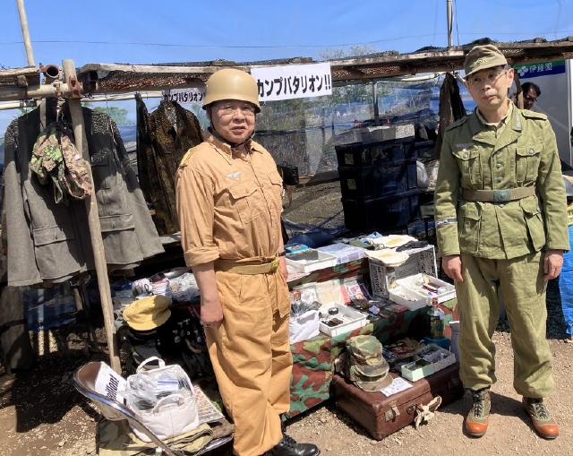 HEADS川越で第二次世界大戦時代サバイバルゲームに出張カンプ中は夕方まで。見学や買い物のみは入場無料のようです。