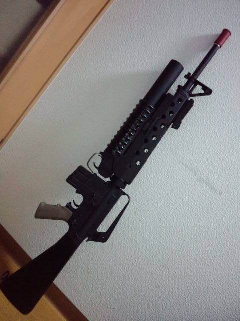 M16A1 with M203のパーツ入れ替え