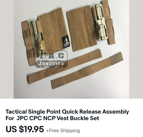 Quick Release Assembly For  Vest Buckle