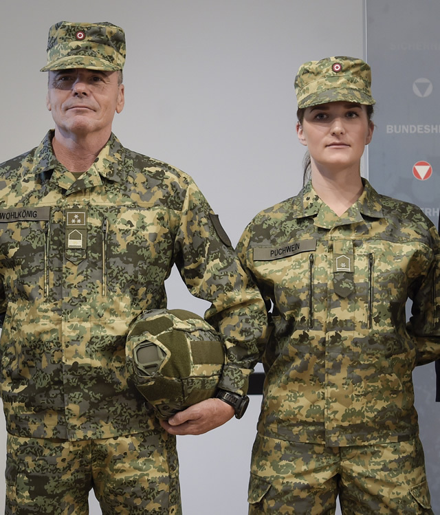 オーストリア軍が新しい迷彩服の導入を計画