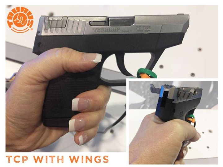 スライドに折り畳み式の羽根を付けた Taurus 社の「TCP WITH WINGS」 スライドに折り畳み式の羽根を付けた Taurus 社の「TCP WITH WINGS」