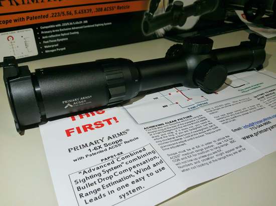 Primary Arms 1-6X Scope ACSS Reticle