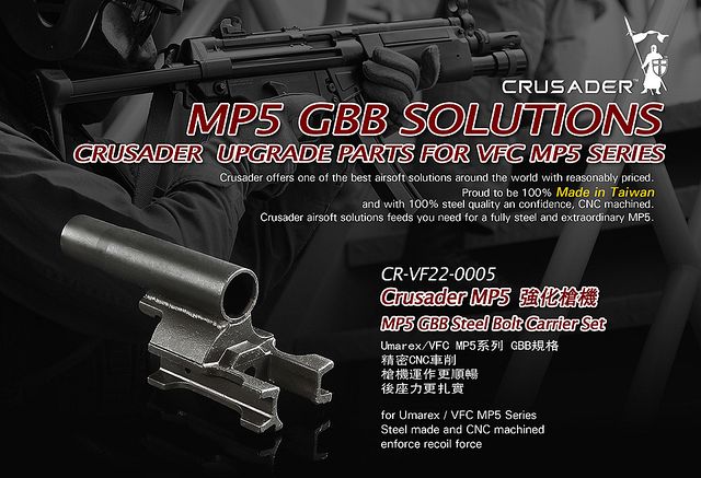 CRUSADER　VFC　MP5スチールボルト＆フロントサイト