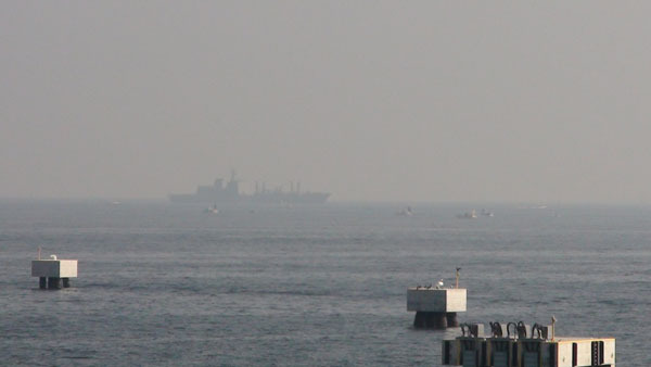 観艦式予行 「くらま」出航 観艦式予行 「くらま」出航