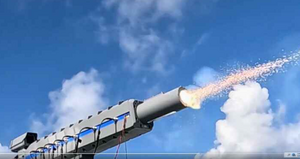 世界初となるレールガンの洋上射撃試験を実施 世界初となるレールガンの洋上射撃試験を実施
