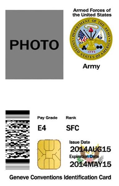 米国陸軍IDカード。
