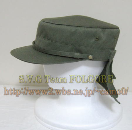 陸上自衛隊ＯＤ戦闘帽（帽垂れ、顎紐付、テーラーメイド）