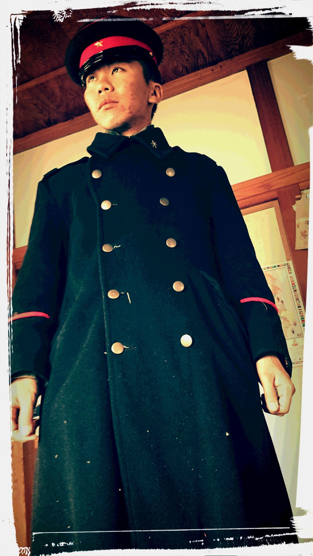 日本陸軍　　明治三十九年式第二種帽・濃紺絨