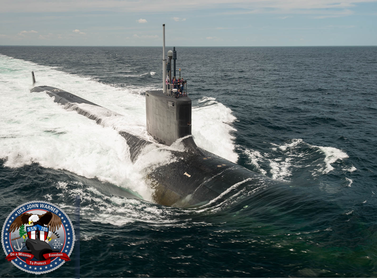 USS John Warner 第６潜水戦隊は「自由を守る使命」をモットーに海洋・水中から戦術監視