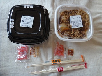 本日のお昼ご飯　吉野家・すき家　牛丼食べ比べ！