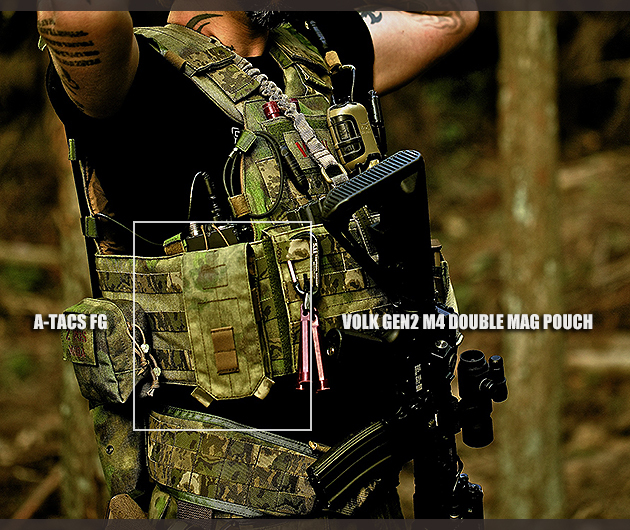 VOLK TACTICAL GEAR BLOG:A-TACS FG & JGSDF CAM / G2 M4 DOUBLE MAG POUCH