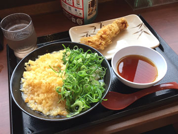 ネギ天かす出汁茶漬け【丸亀製麺】(´Д｀)