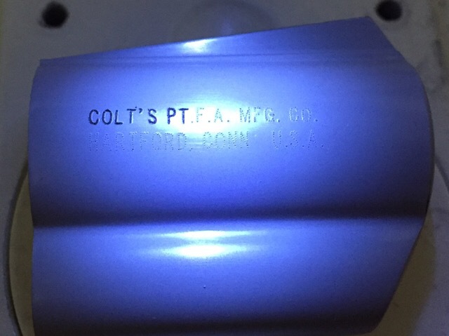 Colt Lawman Mk.V 手彫り刻印