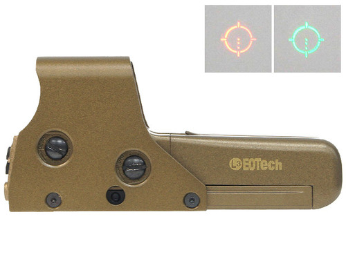 反射軽減高品質レンズ使用最新L3刻印モデル!!EoTech 552ミリタリー ホロサイトレプリカ 2wayモデル TAN (フルマーキング) 