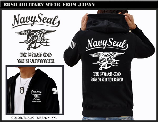 NAVY SEALs パーカー　    ☆再入荷☆ BLACK