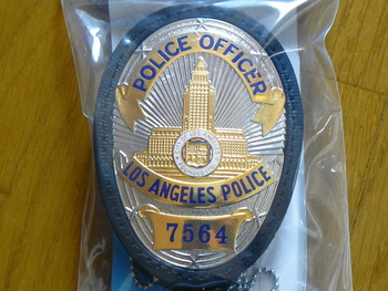 LAPD 現用タイプ ロサンゼルス市警ポリスバッジ