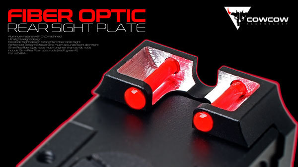 Fiber Optic Rear Sight Plate