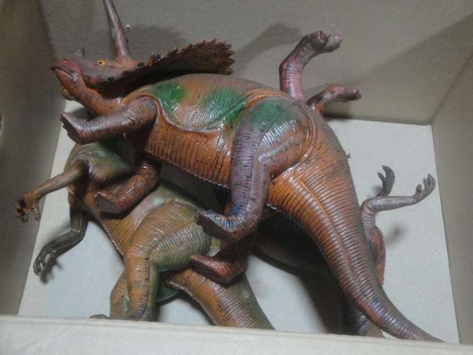 ソフビの恐竜3体