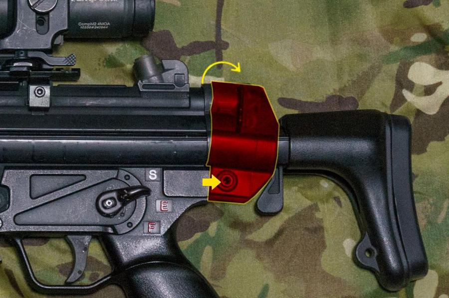 CYMA MP5・・・・の小ネタ　リアスイベルリングの脱落防止策