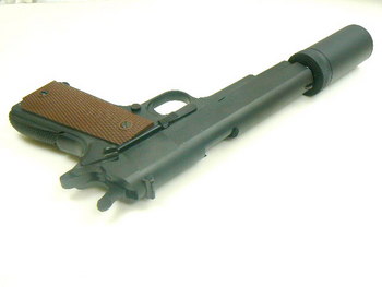 WA　M1911A1カーボンブラック/ショートサイレンサー