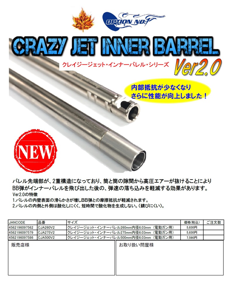 メイプルリーフ製新製品のご案内！！