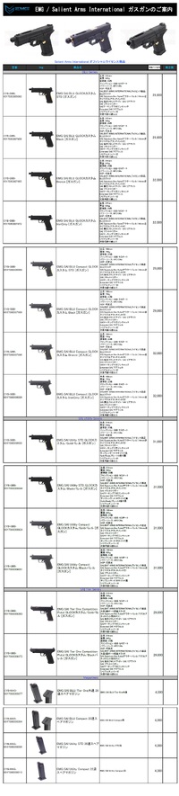 EMG製Salient Arms International オフィシャルライセンス商品の御案内！種類沢山！ 2023/05/08 11:49:32