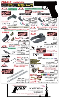 最近注目のGHKグロックに対応したカスタムパーツの御案内！！