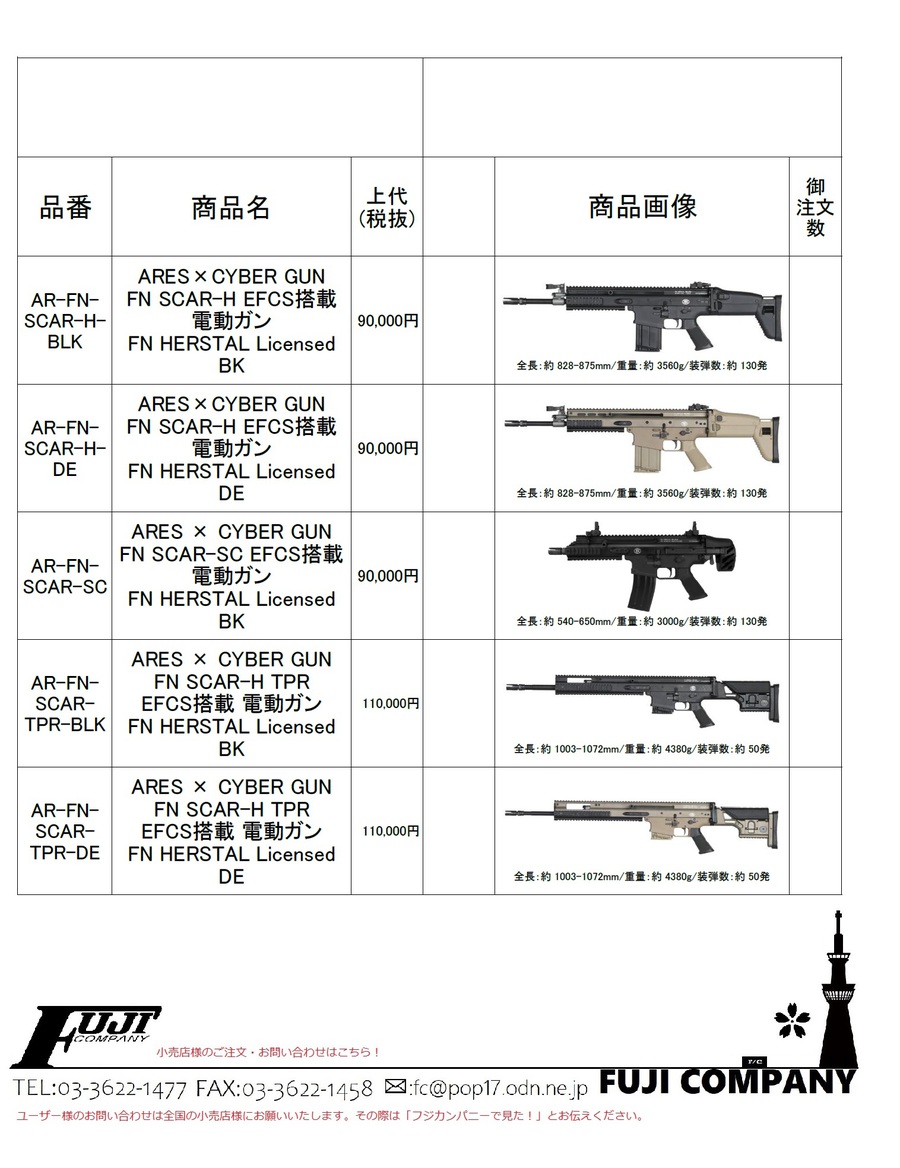 ARES製SCARのご案内～～～