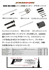 SAMOON GHK M4  GBBシリーズ対応インナー・アウターパーツのごあんんないいい