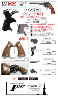 ロビンフッド製のタナカワークス製M29パーツのご案内！！
