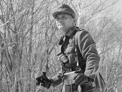 WW2ドイツ軍装によるスキー訓練in妙高。
