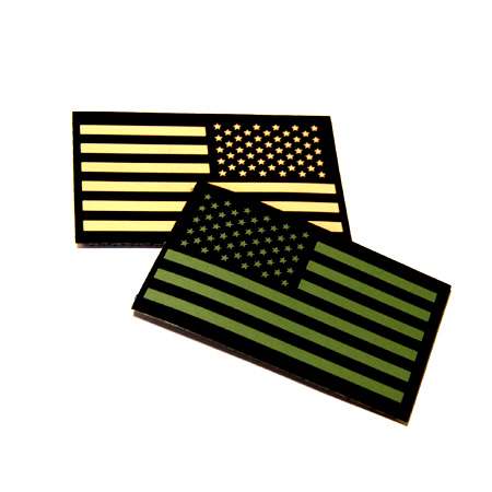 米国国旗実物IRPatch Tan&ODカラー　新品　左右セット