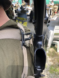 溶接で作ったショットガンをひっかけるヤーツ　東北サバゲ魂　inストロンガー
