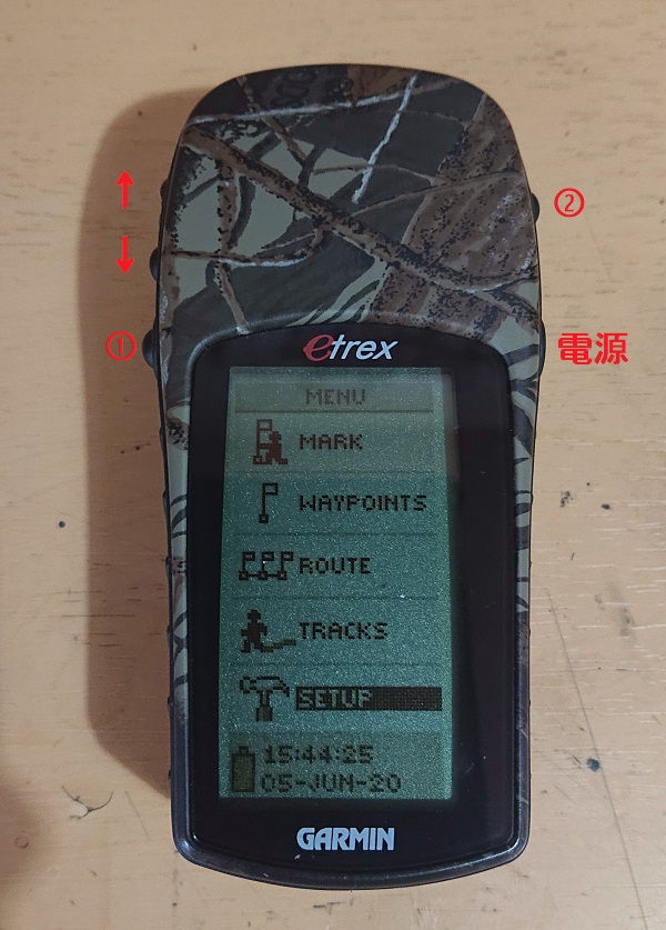 GARMIN etrex CAMO購入と初期設定