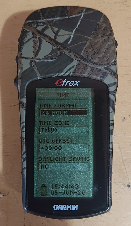 GARMIN etrex CAMO購入と初期設定