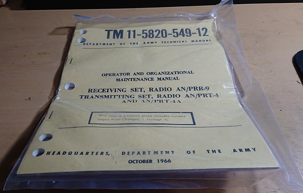 ミカン箱:ナム戦期無線機 AN/PRR-9,AN/PRT-4を入手
