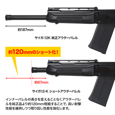 猫奉行 佐賀鳥栖店 】:サイガ-12Kに対応したショートアウターバレル