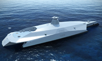 ハイテク装備満載、英国の防衛企業が描いた未来の軍艦の姿を示すコンセプトアート