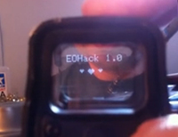 マイコンユニット組み込みで簡易 HUD としたカスタム EOTech ホロサイト