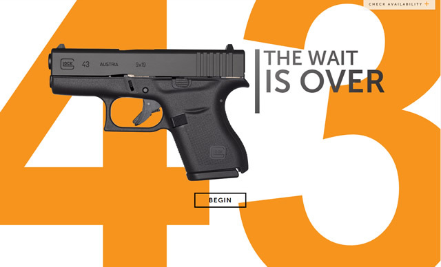 Glock、シングルスタックモデルの 9mm ピストル「GLOCK 43」を発表