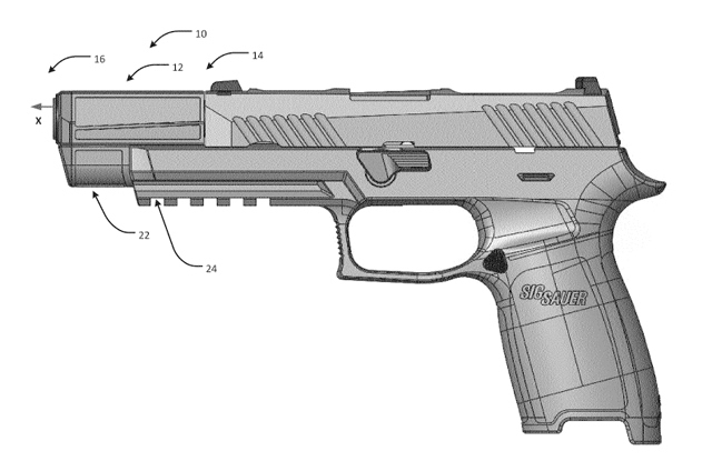 シグ社 拳銃用の超小型内蔵サイレンサーの特許を取得