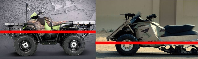 車体後部に無限軌道を配した特殊作戦用のオフロードカー「SAND-X T-ATV 1200」