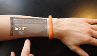腕がタッチスクリーンになるブレスレット型 Android タブレット「Cicret Bracelet」が資金提供募集中